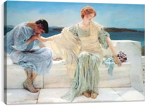 Постер на подрамнике - Ask me no more. Лоуренс Альма-Тадема