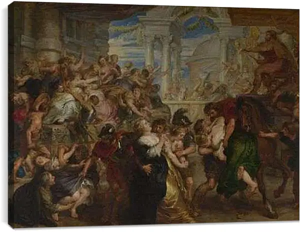 Постер на подрамнике - The Rape of the Sabine Women. Питер Пауль Рубенс