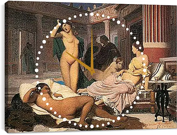 Часы картина - Greek Interior, sketch. Жан-Леон Жером