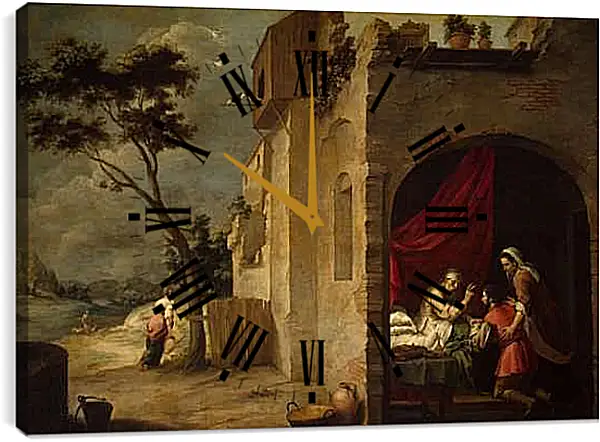 Часы картина - Исаак, благословляющий Иакова. Бартоломе Эстебан Мурильо