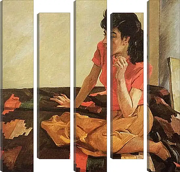 Модульная картина - Портрет Мирель Шагинян. Александр Дейнека