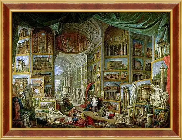 Картина в раме - Gallery of Views of Ancient Rome. Джованни Паоло Панини