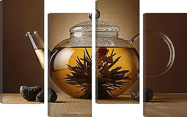 Модульная картина - Чай, чайник. Чайное волшебство.