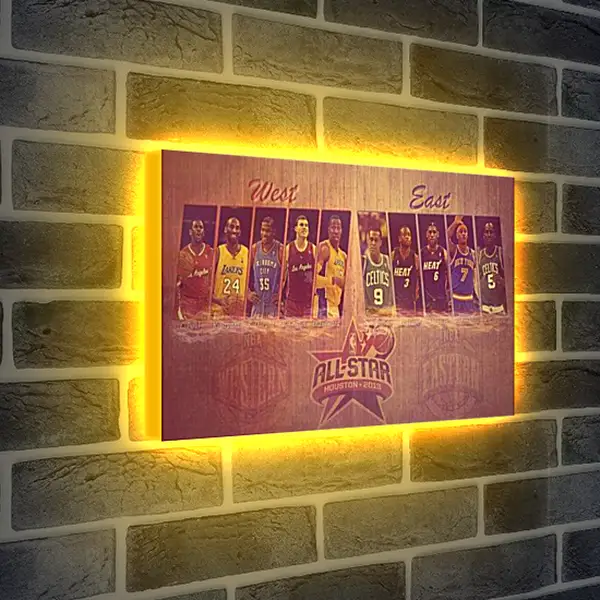Лайтбокс световая панель - Все звёзды. Баскетбол.