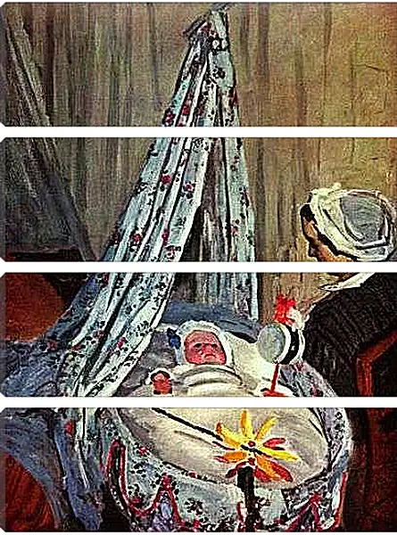 Модульная картина - Jean Monet in the Cradle. Клод Моне