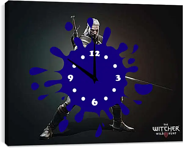 Часы картина - The Witcher 3 (Ведьмак), Геральт в боевой стойке