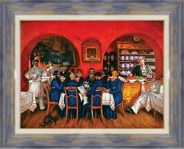 Картина в раме - Московский трактир. Борис Кустодиев