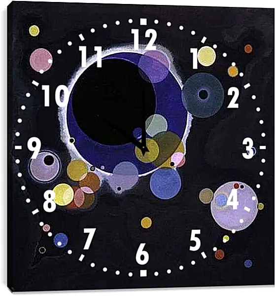 Часы картина - Several Circles. Кандинский Василий