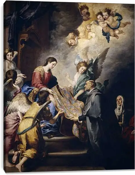 Постер на подрамнике - Риза Святого Ильдефонсо. Бартоломе Эстебан Мурильо