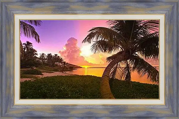 Картина в раме - Закат на Гаити