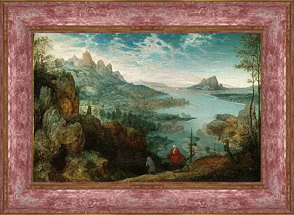 Картина в раме - Пейзаж с бегством в Египе. Брейгель Питер Старший