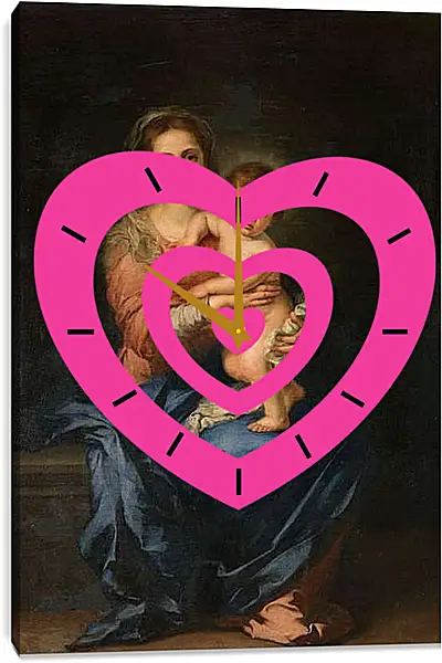 Часы картина - Мадонна с Младенцем. Бартоломе Эстебан Мурильо