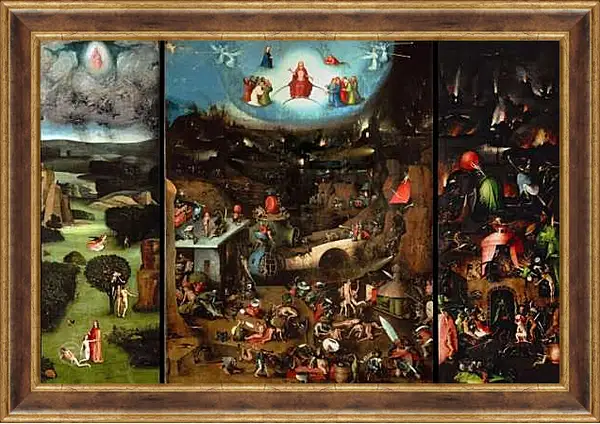 Картина в раме - Страшный суд. Иероним Босх