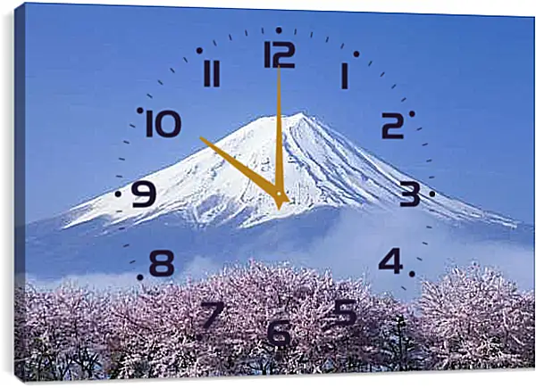Часы картина - Гора Фудзияма 2. Япония