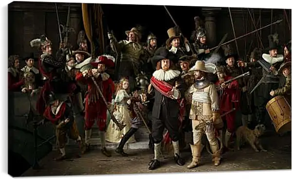 Постер на подрамнике - Ночной дозор. Рембрандт