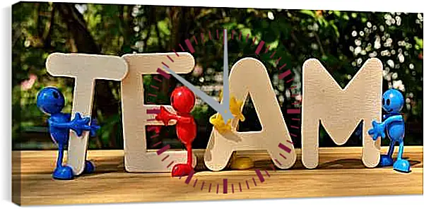 Часы картина - Команда