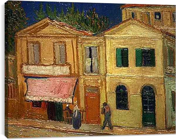 Постер на подрамнике - Het gele huis - Жёлтый дом. Винсент Ван Гог