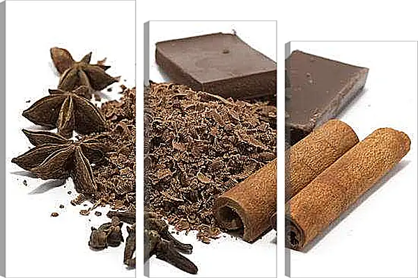 Модульная картина - Шоколад и специи. Шоколадные ноты.
