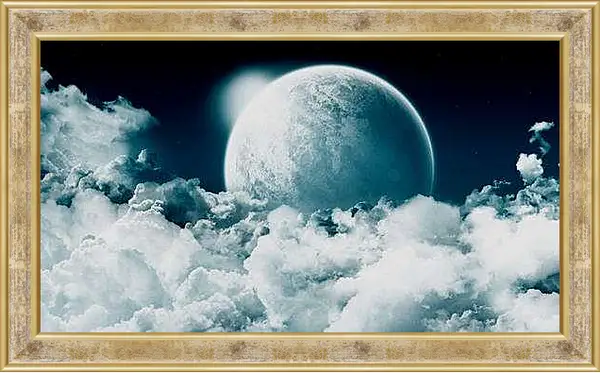 Картина в раме - Белая Луна
