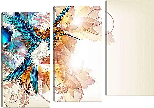Модульная картина - Колибри