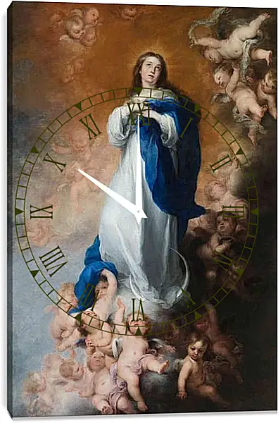 Часы картина - Непорочное зачатие. Бартоломе Эстебан Мурильо