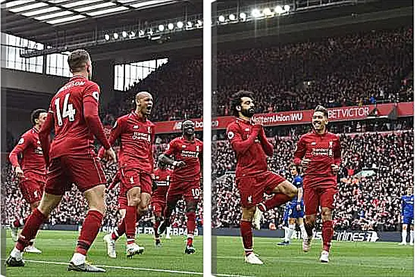 Модульная картина - Празднование гола. Ливерпуль. Liverpool