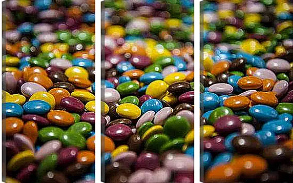 Модульная картина - Разноцветные конфетки. Сладкая радуга.