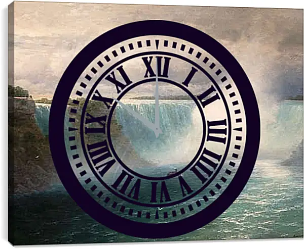 Часы картина - Ниагарский водопад. Иван Айвазовский