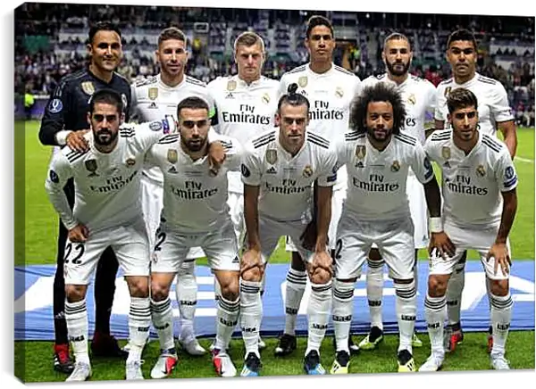 Постер на подрамнике - Фото перед матчем ФК Реал Мадрид. FC Real Madrid