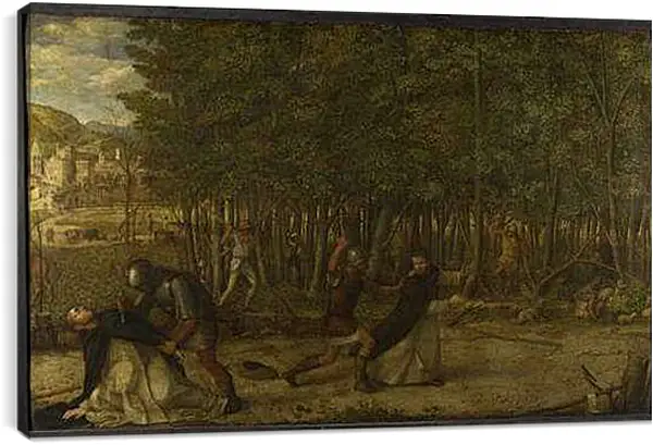Постер на подрамнике - The Assassination of Saint Peter Martyr. Джованни Беллини