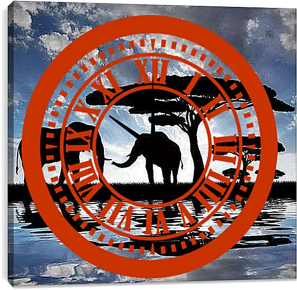 Часы картина - Африка
