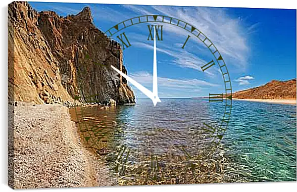 Часы картина - Мыс песчаный. Крым