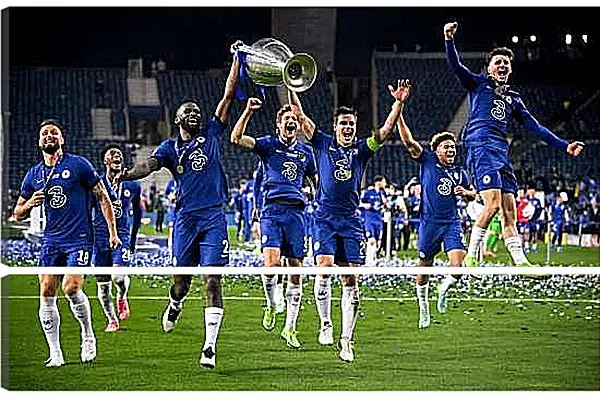 Модульная картина - Победа в Лиге Чемпионов. ФК Челси. FC Chelsea