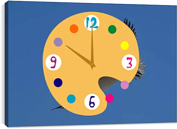 Часы картина - Чайка