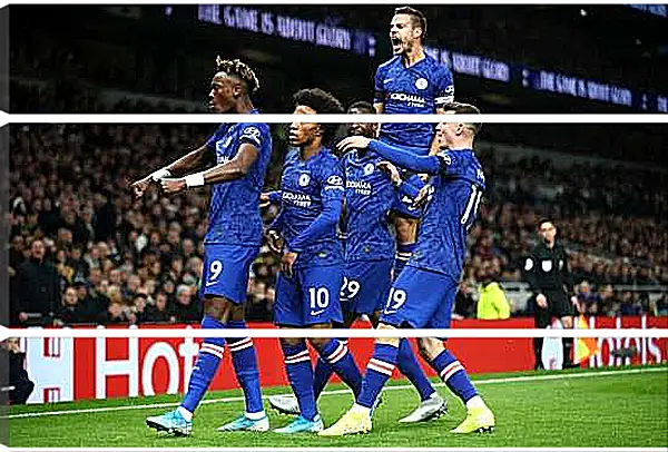Модульная картина - Празднование гола. ФК Челси. FC Chelsea
