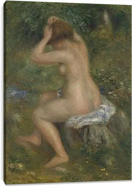 Постер на подрамнике - A Bather. Пьер Огюст Ренуар