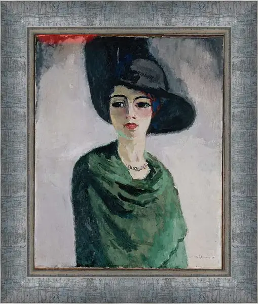 Картина в раме - Женщина в черной шляпе. Кес ван Донген