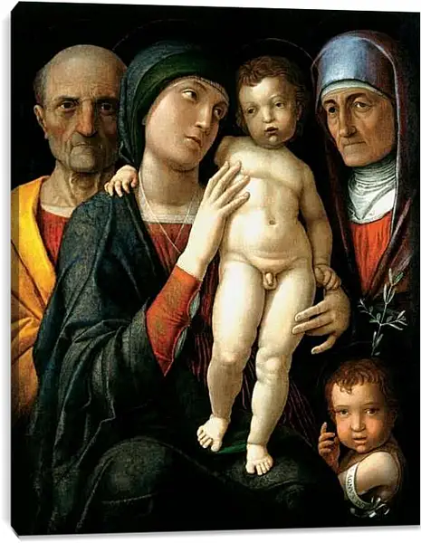 Постер на подрамнике - Святое Семейство. Андреа Мантенья