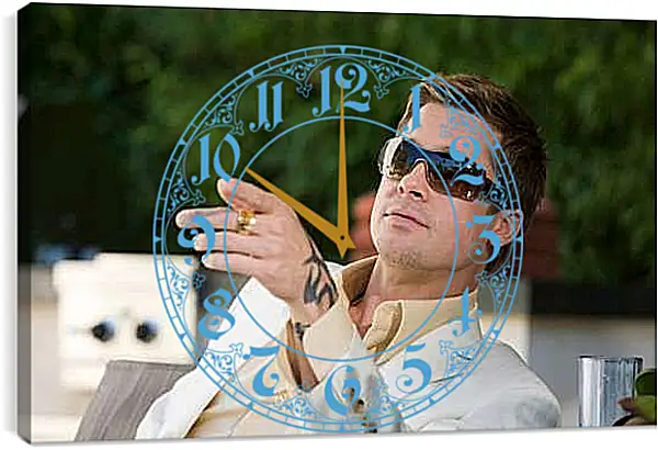 Часы картина - Брэд Питт. Brad Pitt