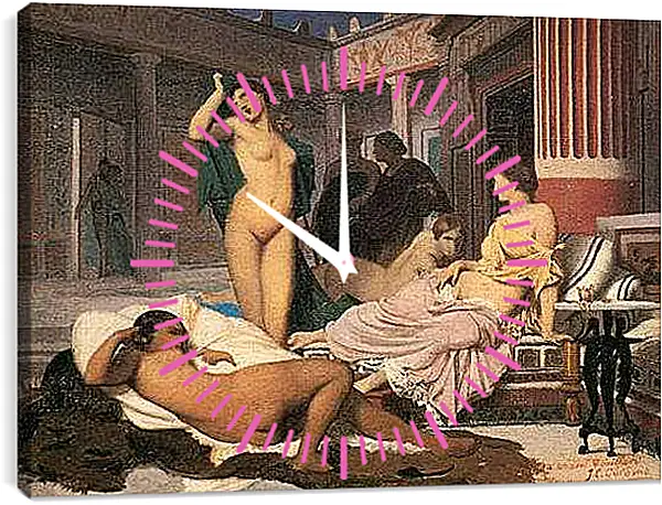 Часы картина - Greek Interior, sketch. Жан-Леон Жером