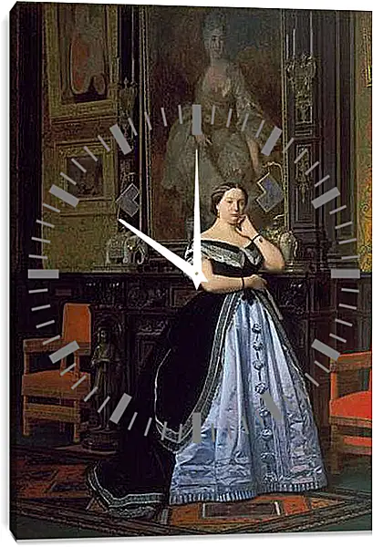 Часы картина - Charlotte de Rothschild - Портрет Баронессы Натаниель. Жан-Леон Жером