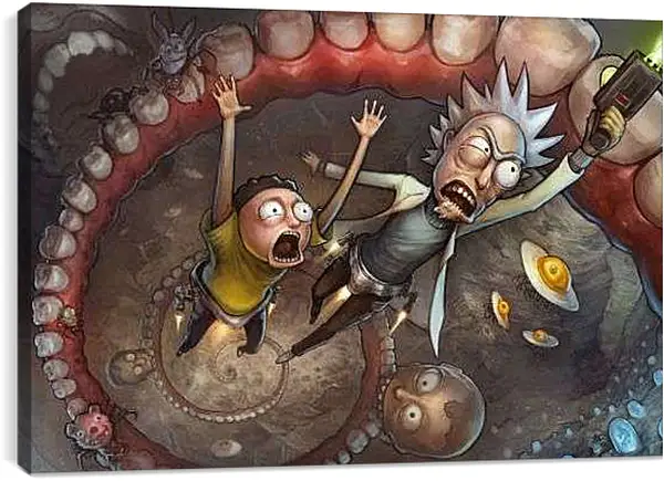 Постер на подрамнике - Рик и Морти