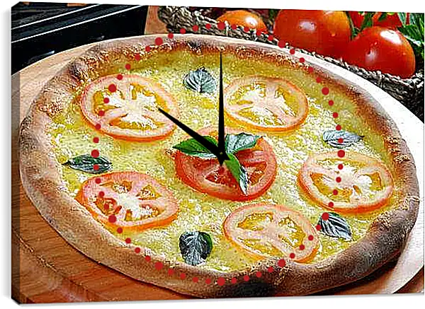 Часы картина - Пицца. Аромат Италии.