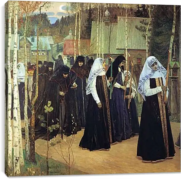 Постер на подрамнике - Великий Постриг. Нестеров Михаил