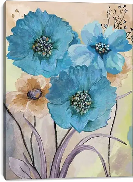 Постер на подрамнике - Цветы 1