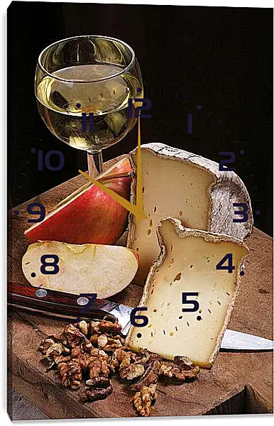 Часы картина - Закуска под вино. Вкус Жизни.