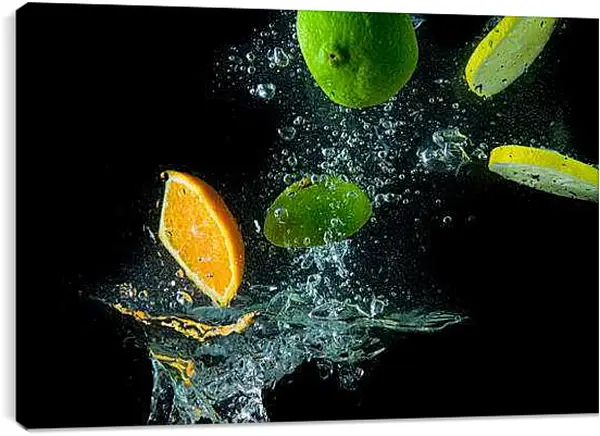 Постер на подрамнике - Фруктовый танец. Взрыв Цвета.