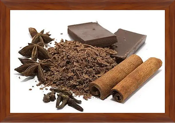 Картина в раме - Шоколад и специи. Шоколадные ноты.
