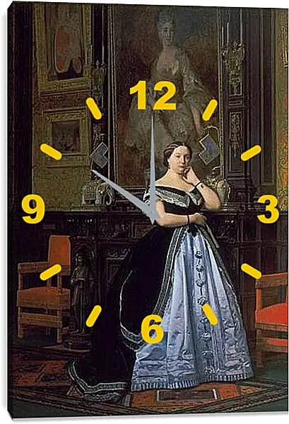 Часы картина - Charlotte de Rothschild - Портрет Баронессы Натаниель. Жан-Леон Жером