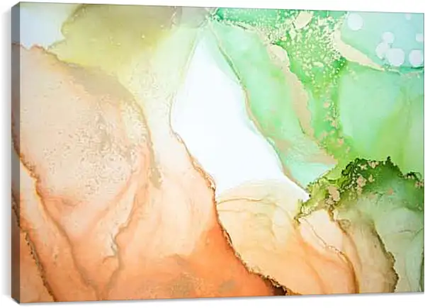 Постер на подрамнике - Abstract warm green. Mari Dein